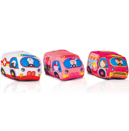 Set covoras si 6 masinute textile bebelusi Oraselul Vesel Huanger [8]