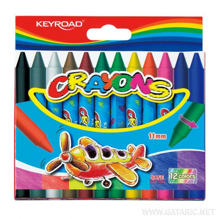Obiecte de scris și desenat - Set creioane cerate Keyroad 12 buc