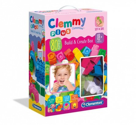 Jucării creative - Set cuburi moi de construit Clemmy Plus 80 de piese FATA