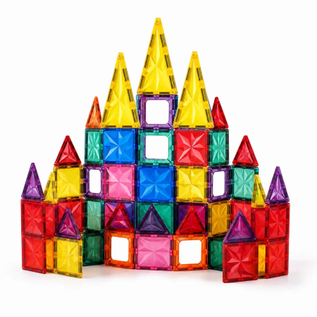 PROMOŢII - Set de construit cu piese magnetice Onshine Magnetic Tiles 50 de piese