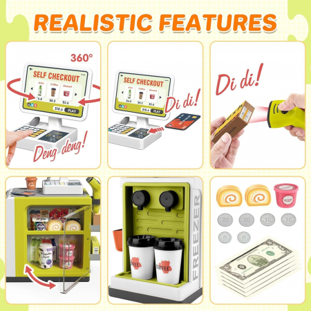 Set de joaca Supermarket interactiv cu sunete 46 de piese [4]