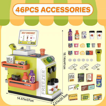Set de joaca Supermarket interactiv cu sunete 46 de piese [3]