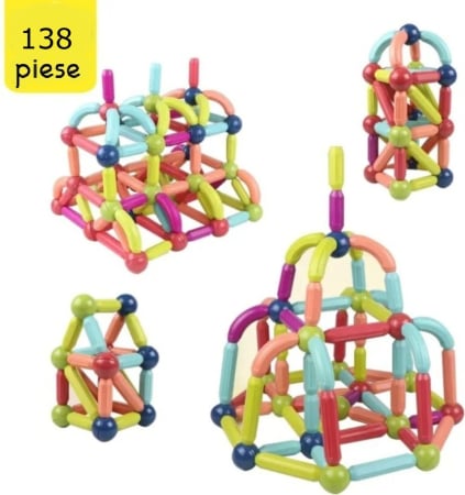IDEI DE CADOURI - Set magnetic de construit MAGNETIC STICKS 138 de piese STEM