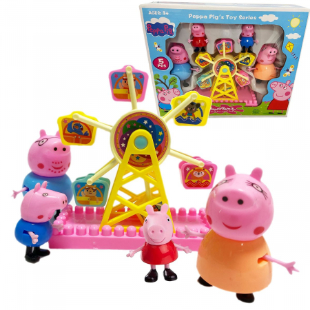 Jucării personaje din desene animate - Set Peppa Pig Caruselul