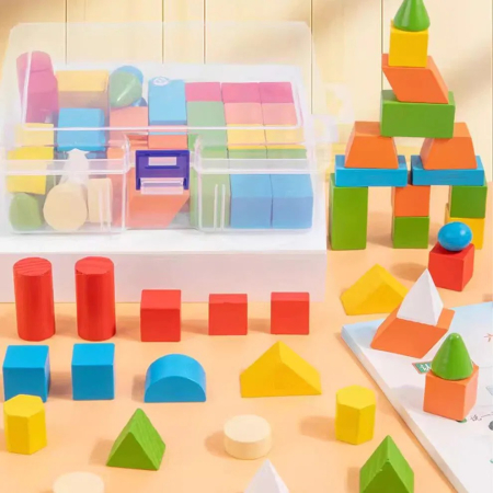 Set piese din lemn 38 de corpuri geometrice [4]