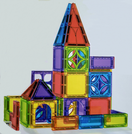 Set piese magnetice de construit din abs forme geometrice Magnetic Tiles 3D 42 de piese [1]