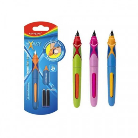 Stilou cu penita Fountain Pen Exact Keyroad albastru+portocaliu [1]