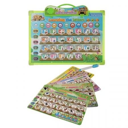 Jucării interactive - Tableta educativa cu fete interschimbabile 11 tematici in limba engleza