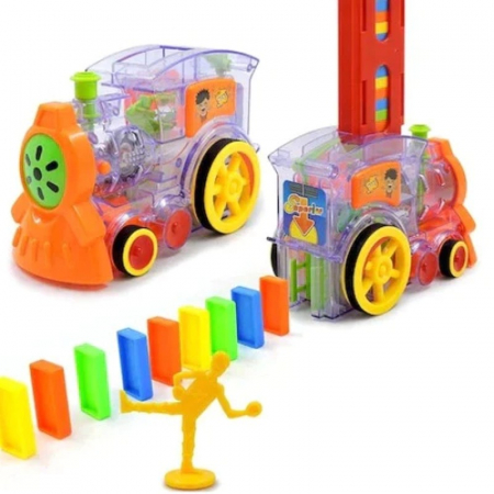 Jucării interactive - Trenuleţ interactiv DOMINO Electric Domino Train