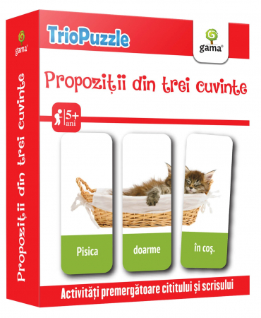 CĂRȚI - TRIOPUZZLE. Propoziții din trei cuvinte
