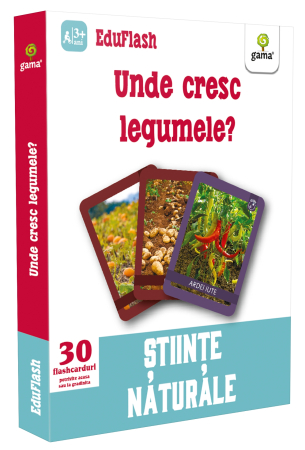 Carduri şi cărţi de joc educative/Montessori - Unde cresc legumele?