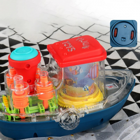Vaporas cu sunete şi lumini cu carcasă transparentă Transparent gear Land Ship [1]