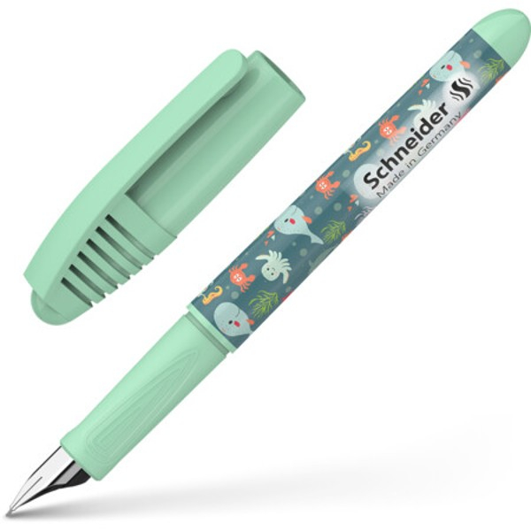 Blister stilou cu penita Schneider Zippi verde animale marine
