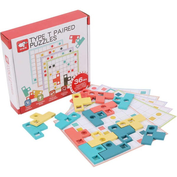 Joc de logica si asociere type T paired puzzle