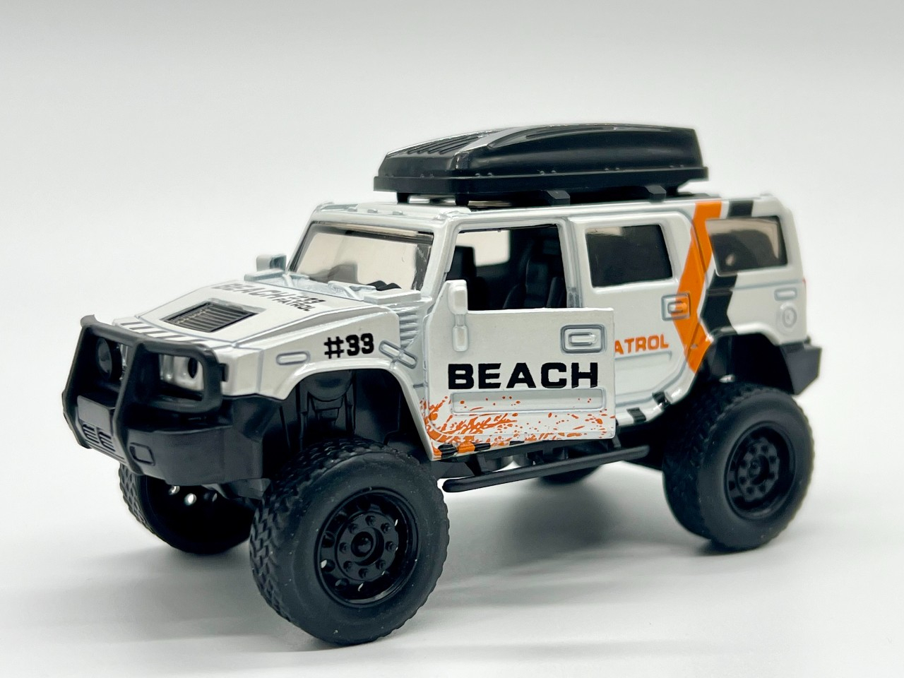 Macheta metalica cu sunete si lumini masinuta de teren Off Road 12 cm alb