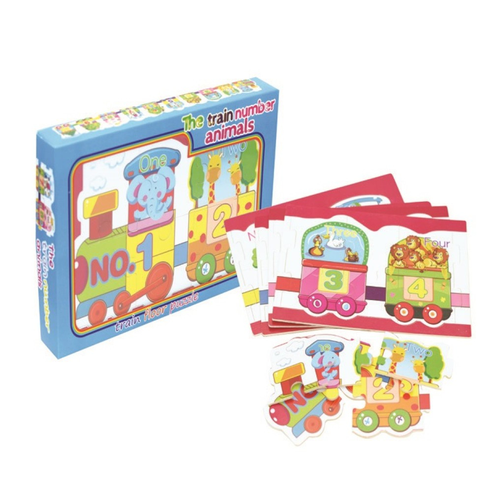 Puzzle de podea din lemn 30 de piese model numere