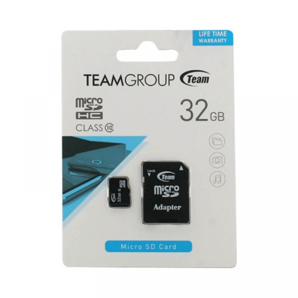 Card Memorie 32 GB Micro SDHC+Adaptor SD Team [1]