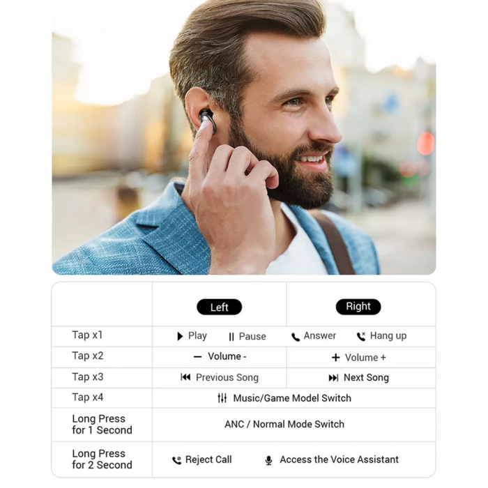 Casti Bluetooth ANC Wireless Ugreen HiTune X6 (90242) Gray [6]