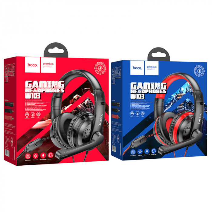 Casti Gaming Jack 3.5mm Hoco Magic tour (W103) Negru [7]