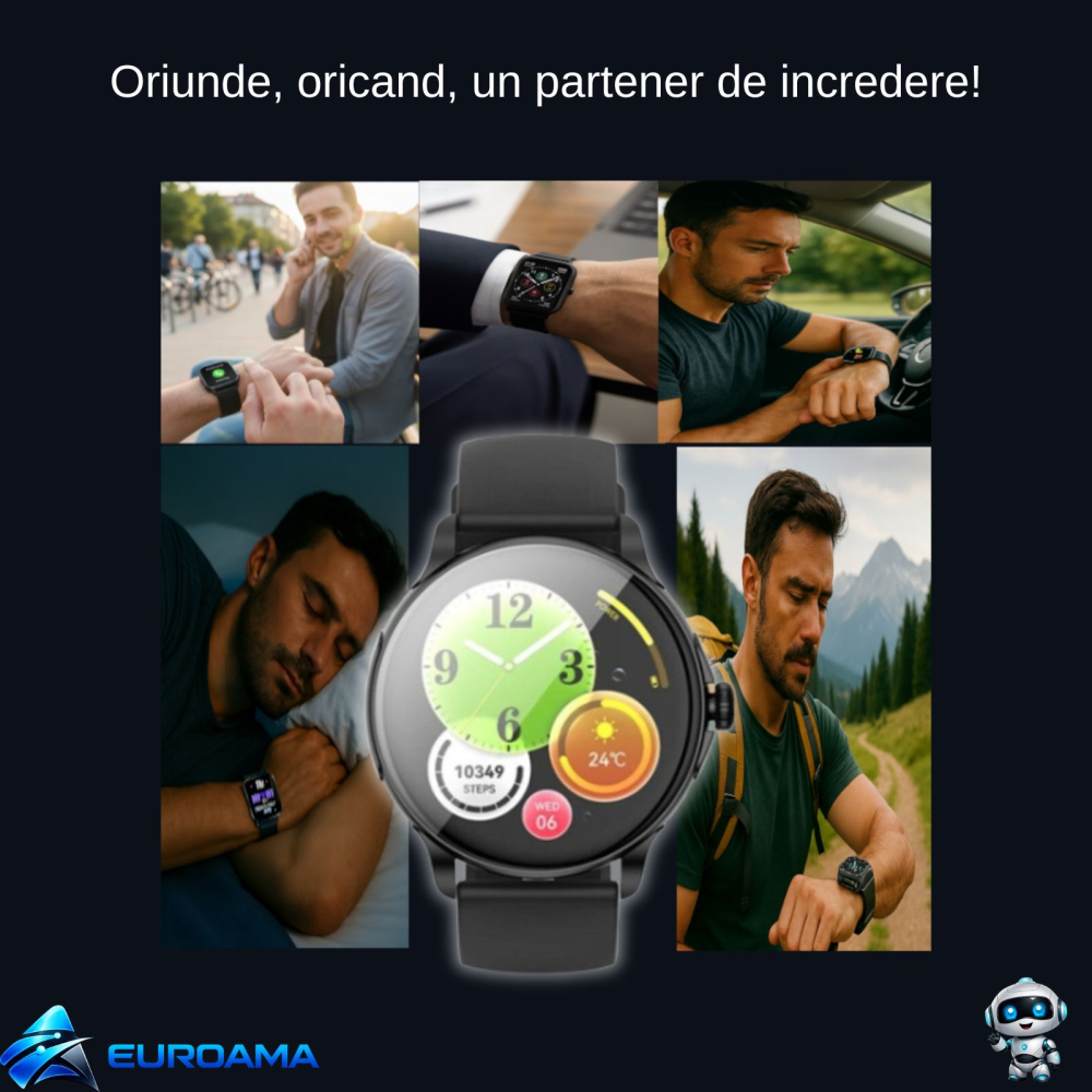 XO Ceas Smart J11 Negru – AMOLED, Apeluri și NFC [3]