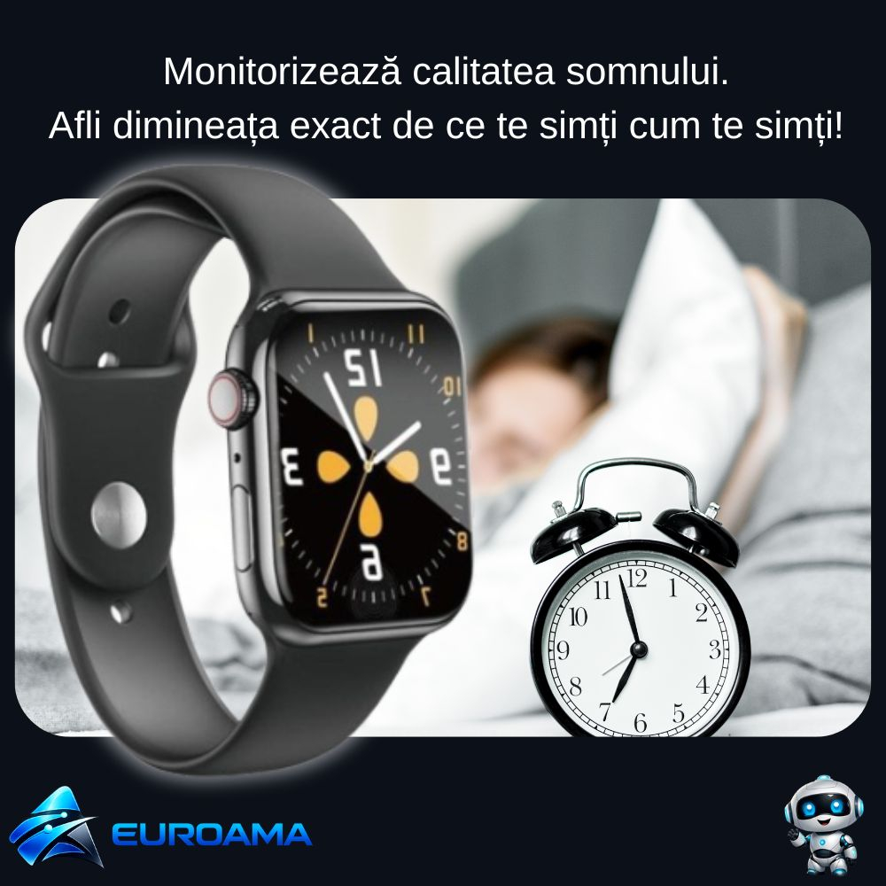 Ceas Smart Negru, Ecran 1.83” IPS TFT, Monitorizare Sănătate, Moduri Sport, IP56, Compatibil Android & iOS – XO M50 Pro [5]