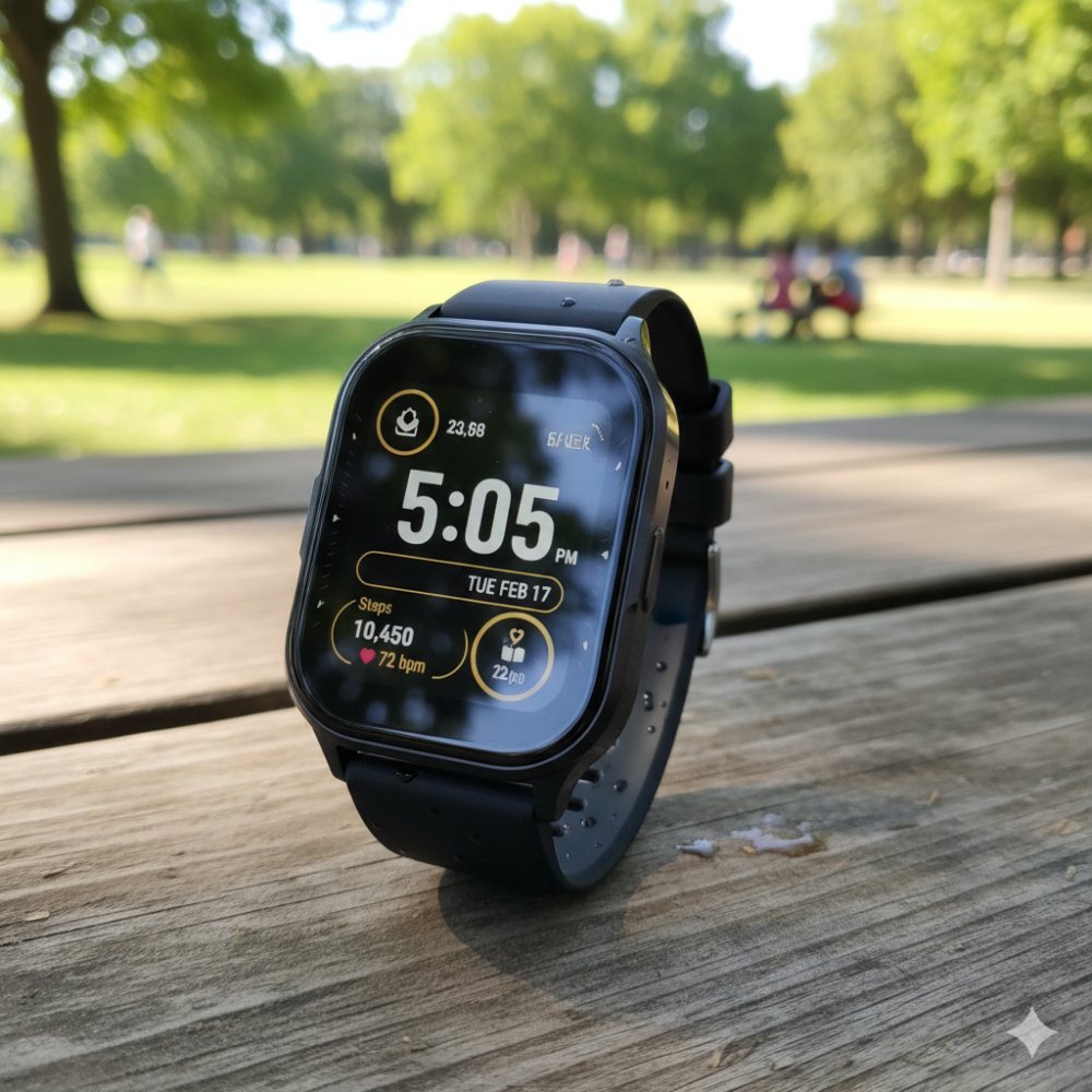 Ceas Smart Negru, Ecran AMOLED, Apeluri Bluetooth, Monitorizare Puls & Oxigen, IP67, Încărcare Wireless – XO J10 [2]