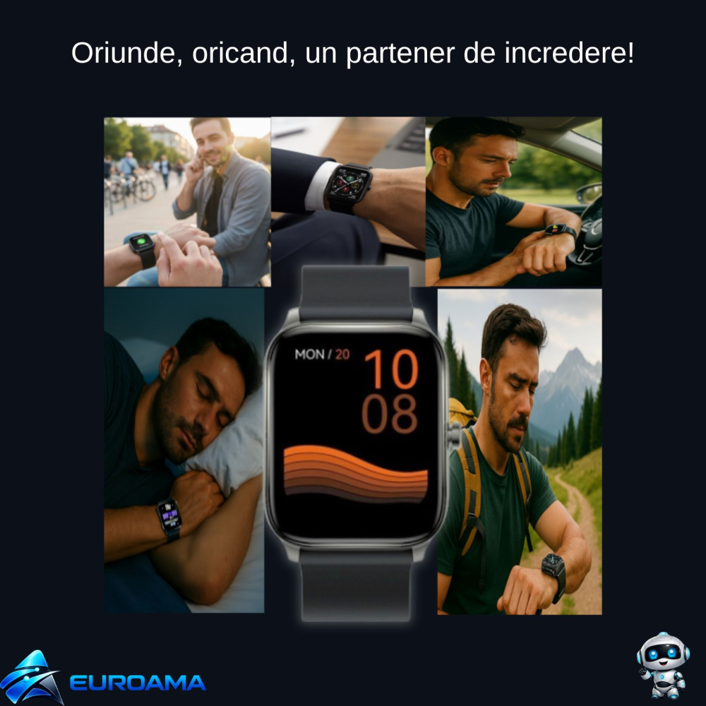 Ceas Smart Xiaomi Haylou LS09B Negru – Monitorizare Sănătate și Moduri Sportive [4]