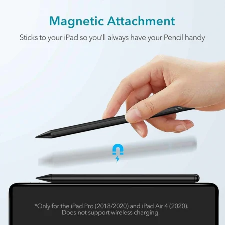 ESR - Stylus Pen Digital - with Palm Rejection, Power Saving Mode, Magnetic Attachment, iPad Compatible - White [6]