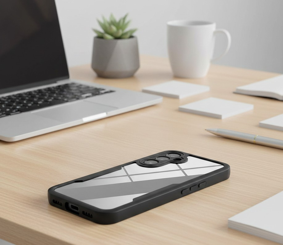 Husa Samsung Galaxy S24 FE 360 grade silicon TPU transparenta Negru [3]