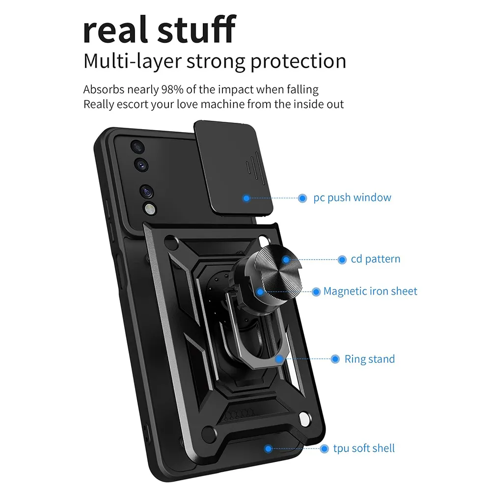 Husa Antisoc Honor 70  cu Protectie Camera Negru TCSS [4]
