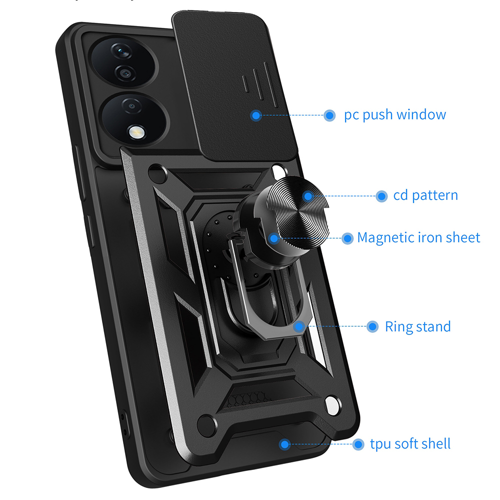 Husa Antisoc Honor X7b / X7b 5G / 90 SMART  cu Protectie Camera Roz TCSS [3]