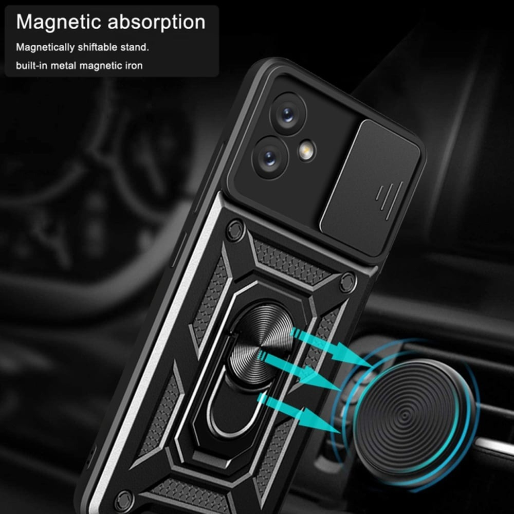 Husa Antisoc Honor X8a cu Protectie Camera, Inel Stand, Negru – Techsuit TCSS [4]