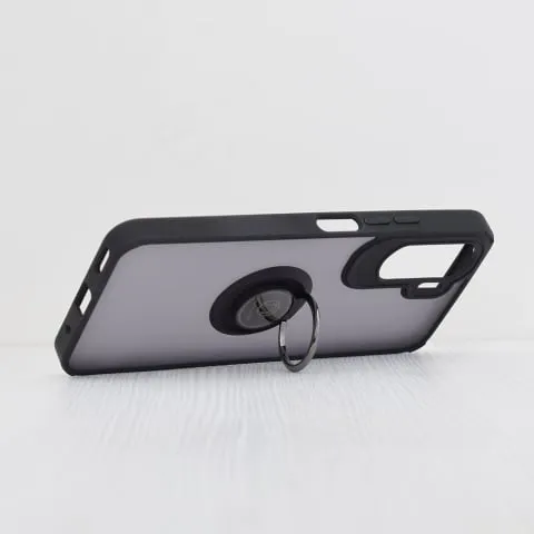 Husa Antisoc Huawei Honor 90 Lite cu Inel Negru Stand Glinth [2]