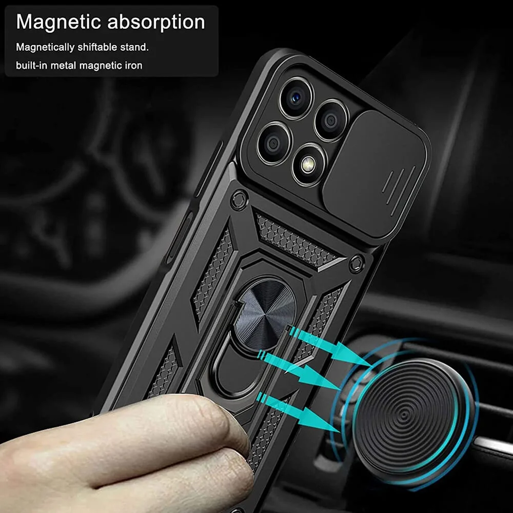 Husa Antisoc Huawei Honor X8a cu Protectie Camera Negru TCSS [3]