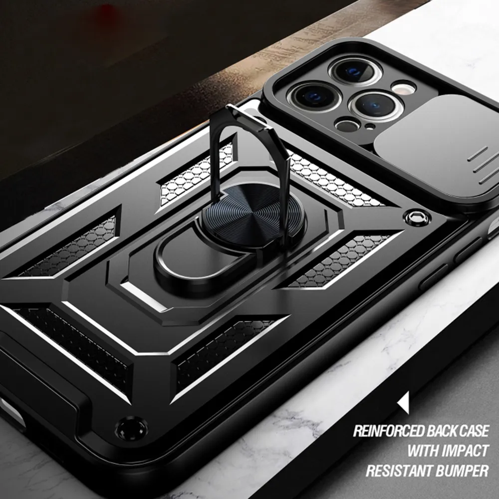 Husa Antisoc iPhone 12 Pro Max  cu Protectie Camera Negru TCSS [5]