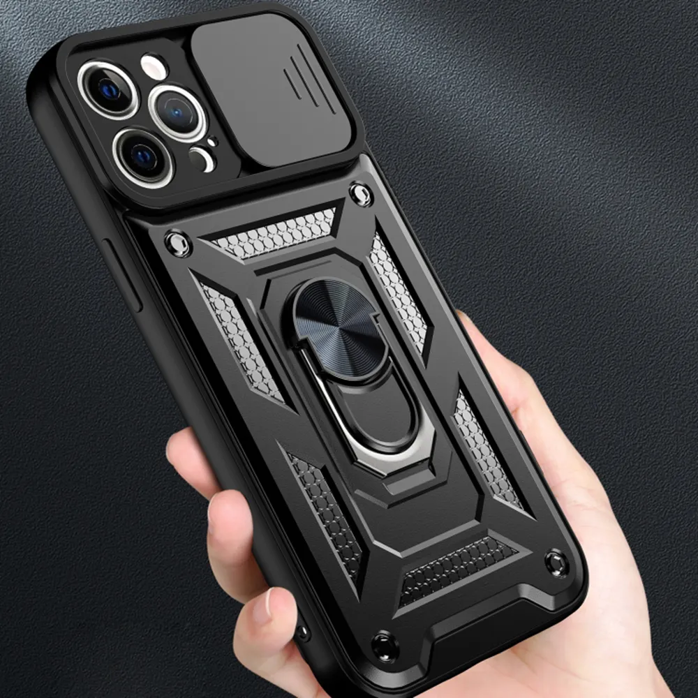 Husa Antisoc iPhone 12 Pro Max  cu Protectie Camera Negru TCSS [4]