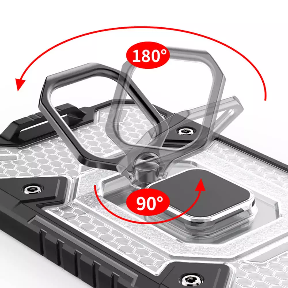 Husa Antisoc iPhone 13 cu Inel Mov Techsuit HNCB [5]