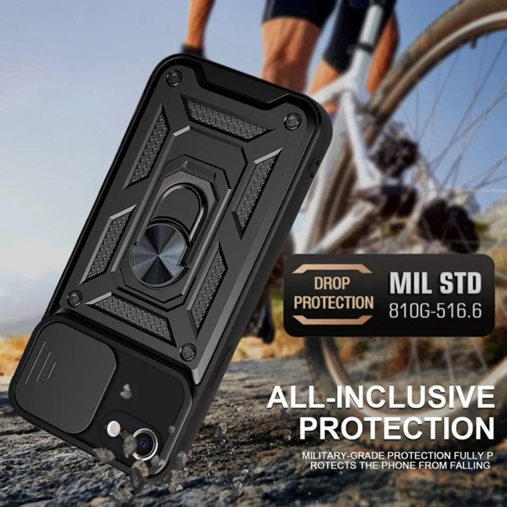 Husa Antisoc iPhone 7 / 8 / SE 2, SE 2020 / SE 3, SE 2022  cu Protectie Camera Negru TCSS [2]