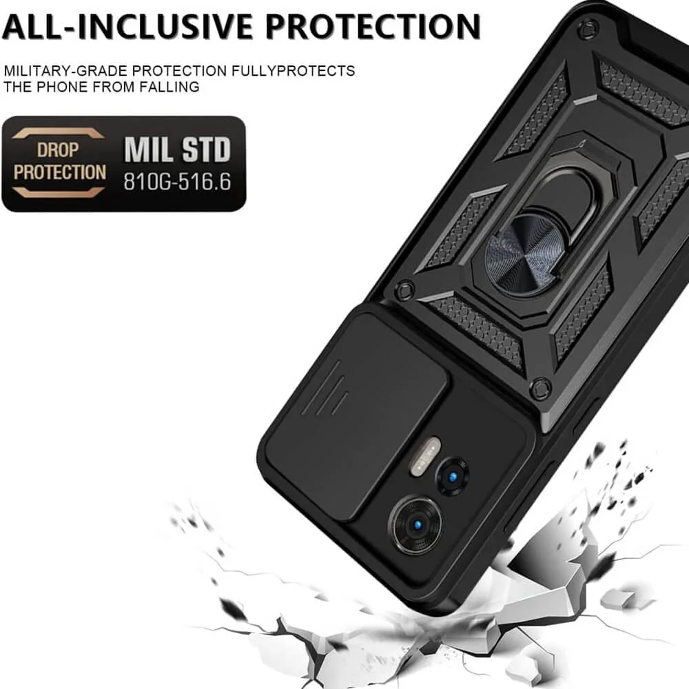 Husa Antisoc Motorola Edge 30 Neo cu Protectie Camera Negru TCSS [2]