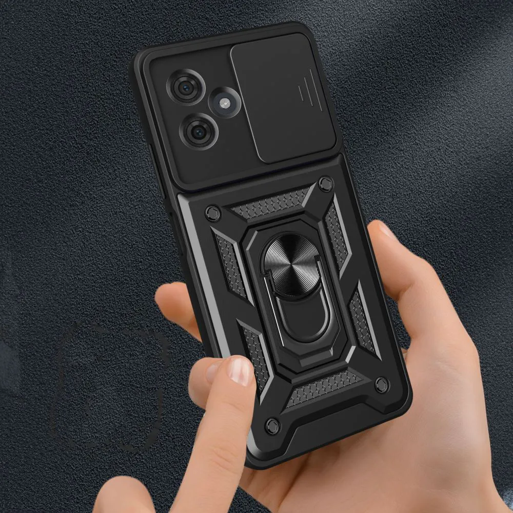 Husa Antisoc Motorola Moto G54  cu Protectie Camera Negru TCSS [4]