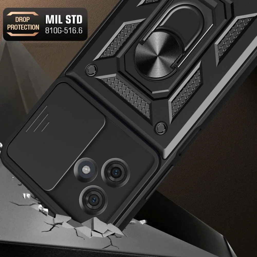 Husa Antisoc Motorola Moto G54  cu Protectie Camera Negru TCSS [2]