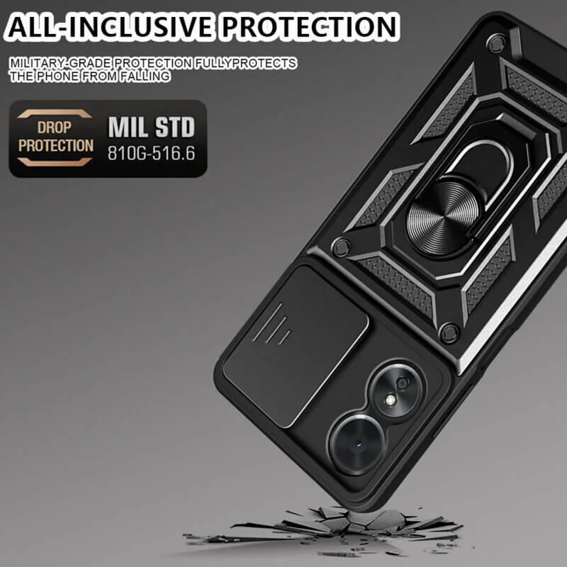 Husa Antisoc Oppo A58 5G / A78 5G cu Protectie Camera Negru TCSS [2]