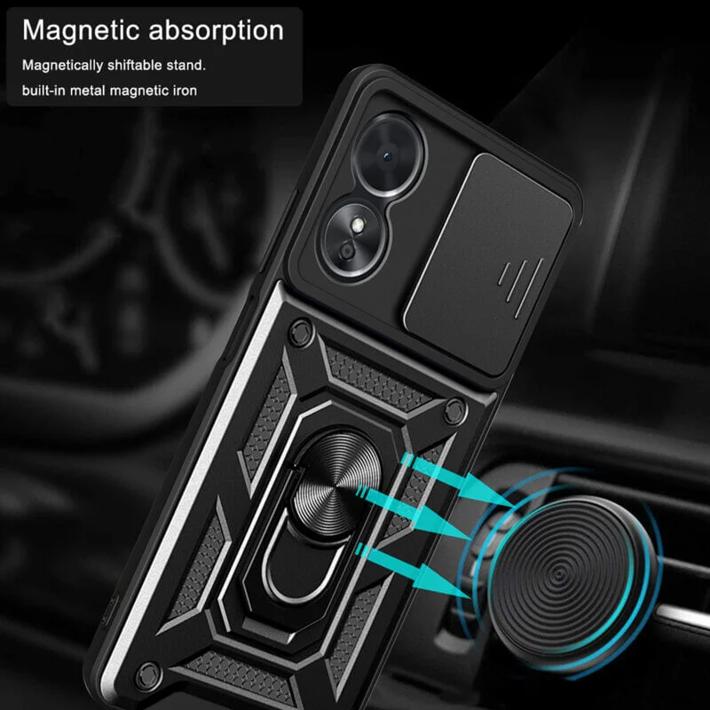 Husa Antisoc Oppo A58 5G / A78 5G cu Protectie Camera Negru TCSS [6]