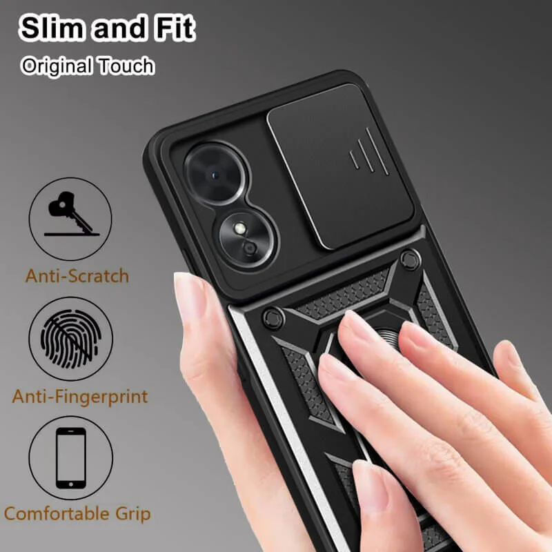 Husa Antisoc Oppo A58 5G / A78 5G cu Protectie Camera Negru TCSS [4]