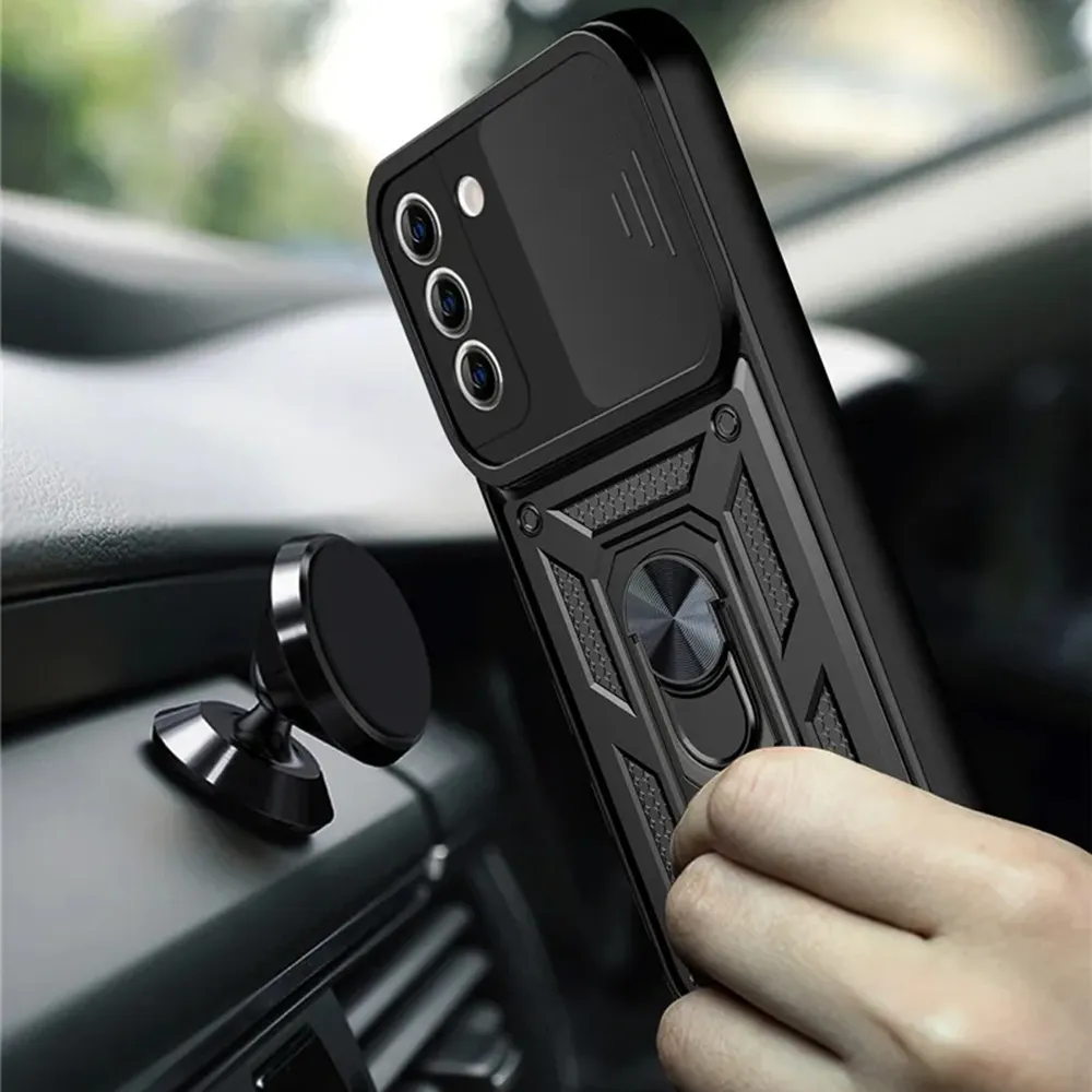 Husa Antisoc Samsung Galaxy S21 5G  cu Protectie Camera Negru TCSS [7]
