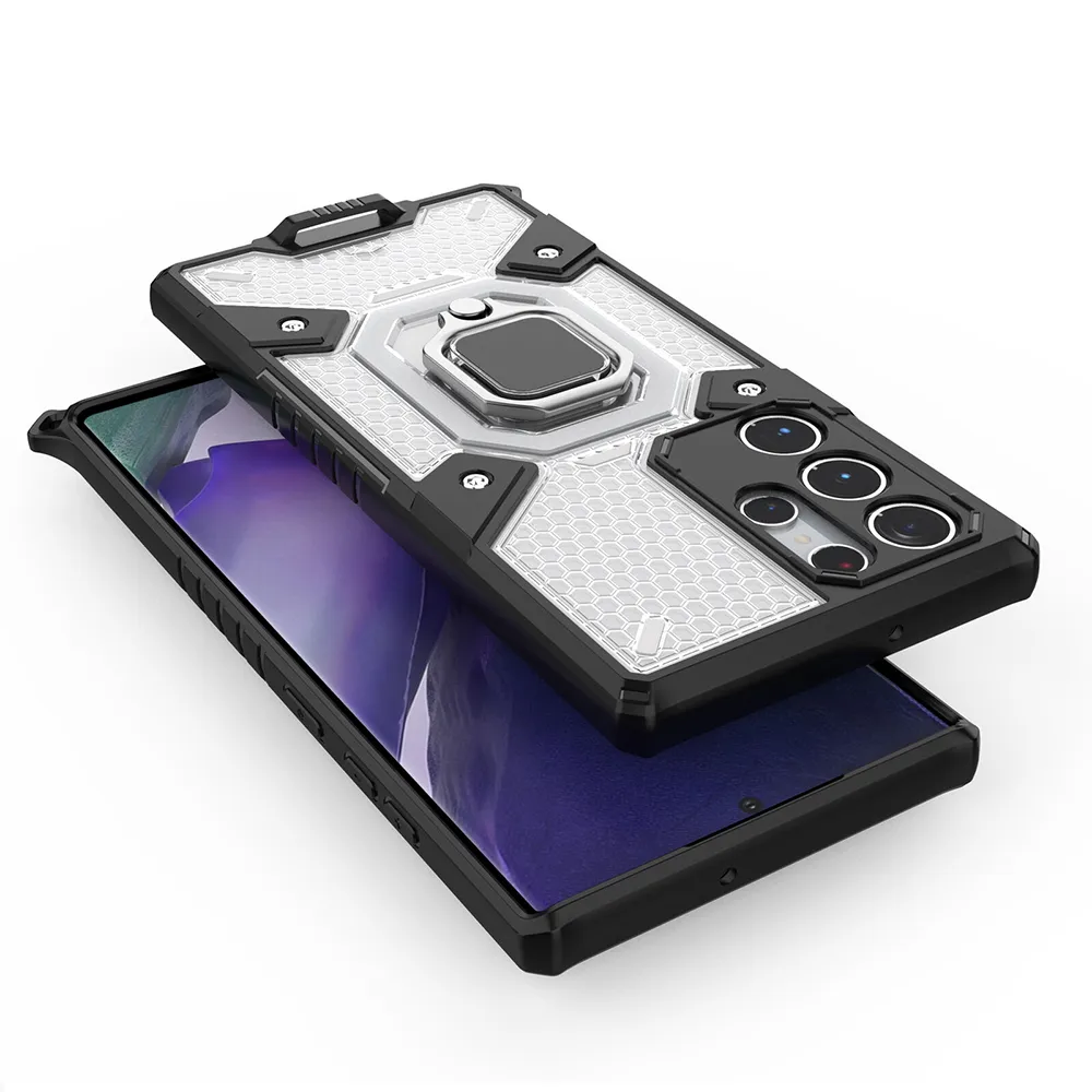 Husa Antisoc Samsung Galaxy S23 Ultra cu Inel Mov Techsuit HNCB [3]