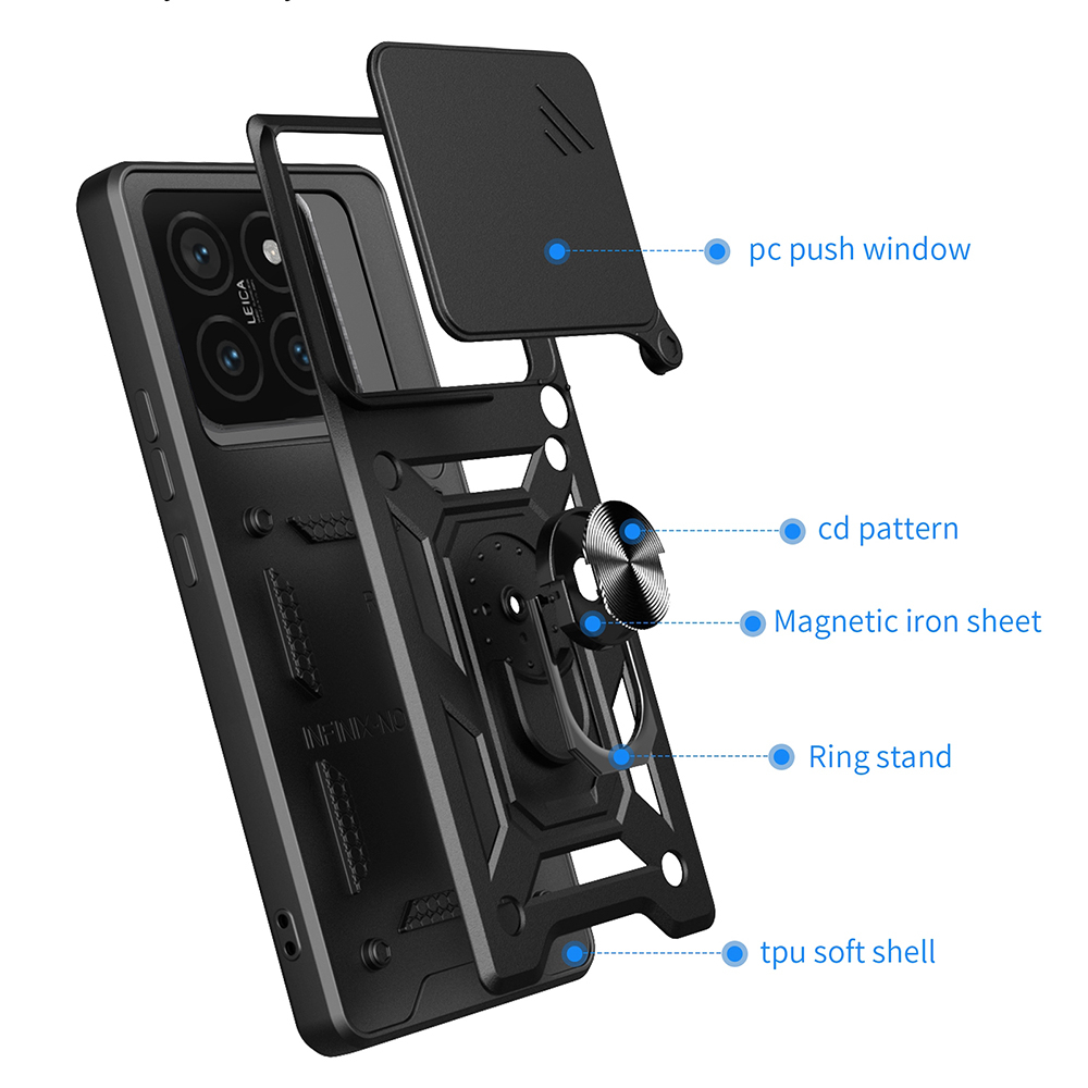Husa Antisoc Xiaomi 14T cu Protectie Camera Verde TCSS [2]