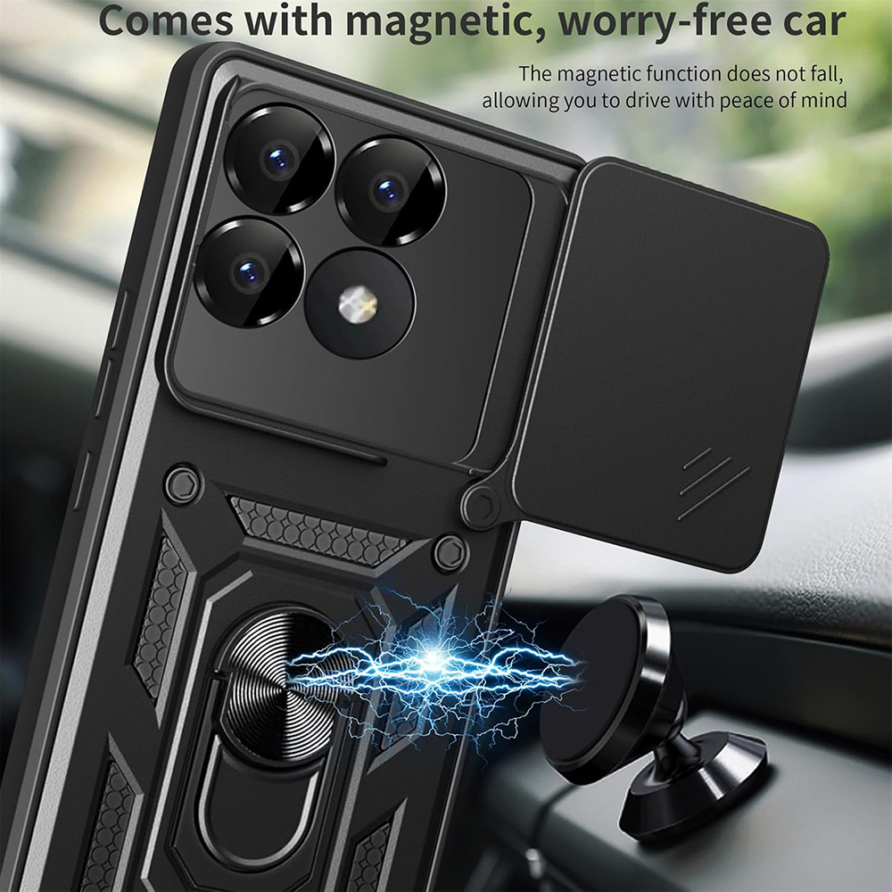 Husa Antisoc Xiaomi Poco F6 Pro  cu Protectie Camera Albastru TCSS [5]