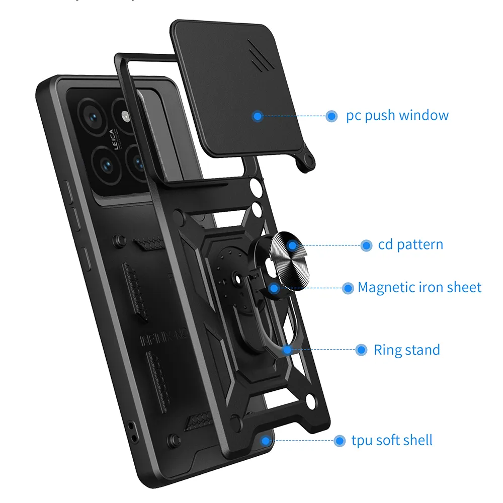 Husa Antisoc Xiaomi Poco F6 Pro  cu Protectie Camera Albastru TCSS [5]