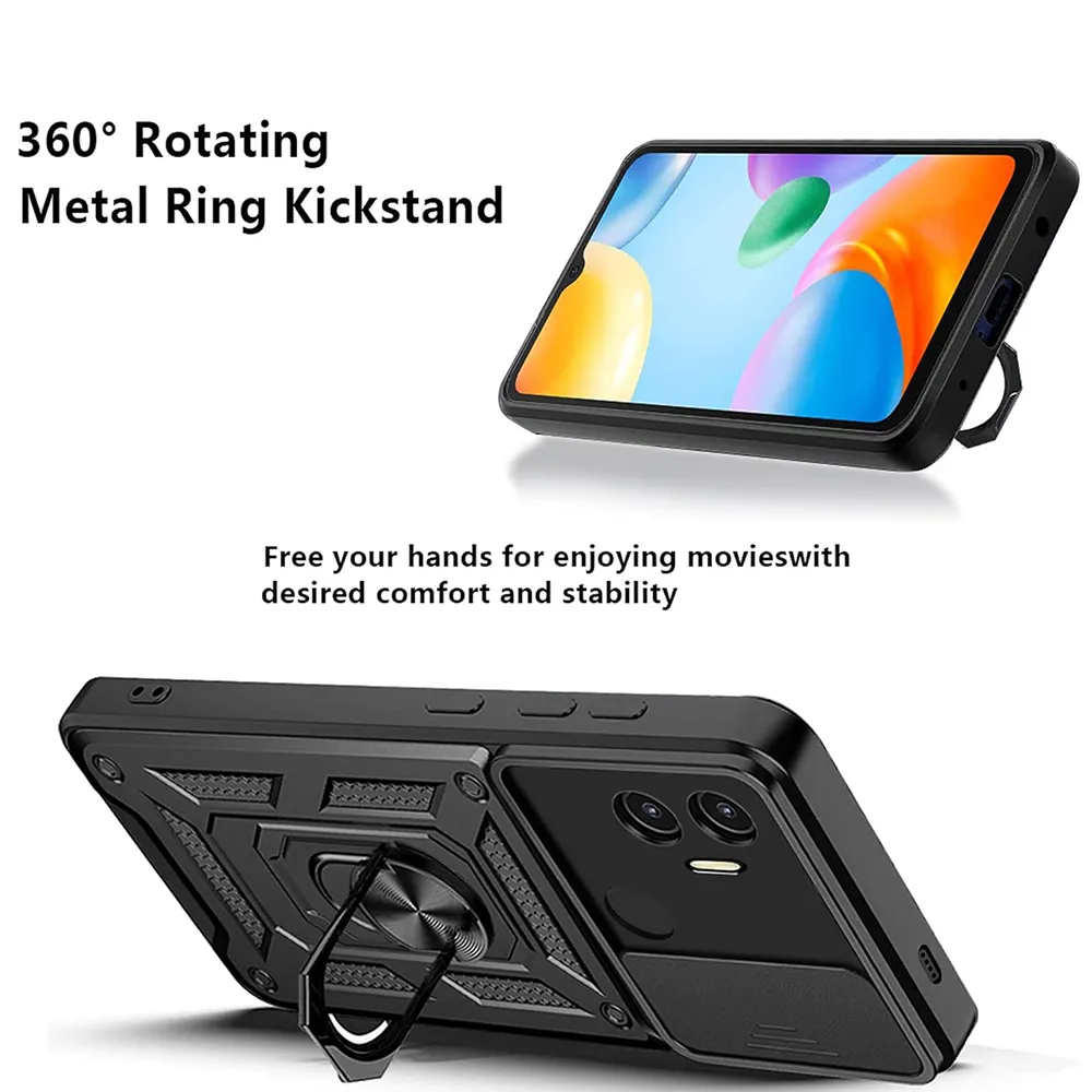 Husa Antisoc Xiaomi Redmi A1+ / A2+  cu Protectie Camera Negru TCSS [3]